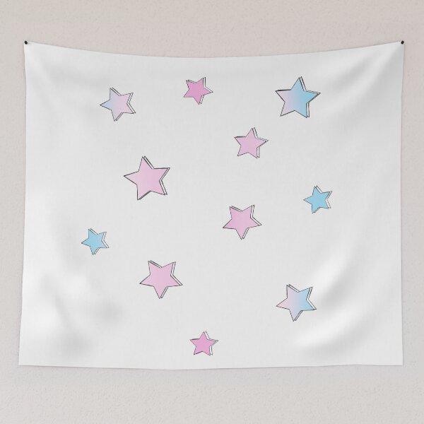 Item preview, Transfemme Pride Double Outline Stars designed and sold by AlexisMG22.