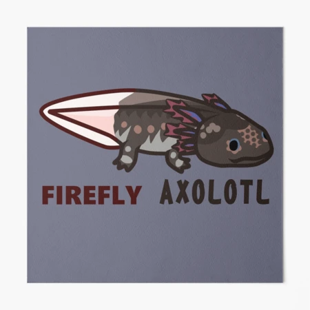 Firefly axolotl Art Board Print by IMPULSEimpact
