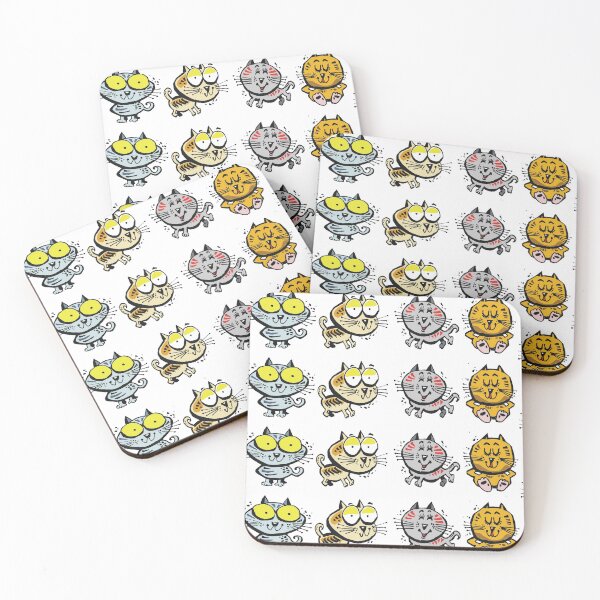 Item preview, The purrfect gift for cat lovers - four happy cats in a row designed and sold by Al Benge.