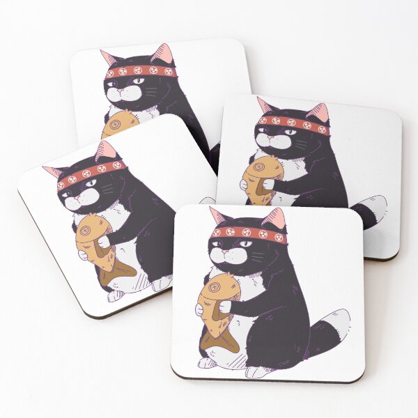 Item preview, Sushi Cat, Sushi Cat with Fish, Cat with Bandana, Samurai Cat designed and sold by Essential Originals.
