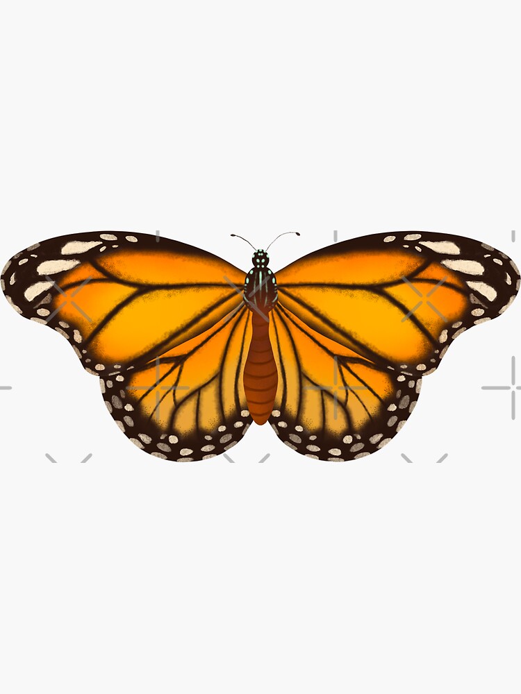 Monarch Butterfly Sticker By Eml42751 Redbubble 
