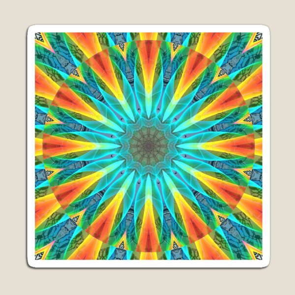 Aqua Gold Joy to the World Wild Flowers Magnet