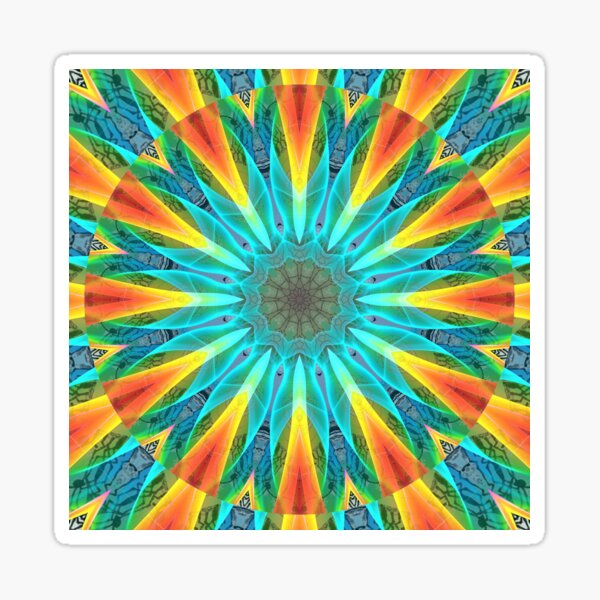 Aqua Gold Joy to the World Wild Flowers Sticker