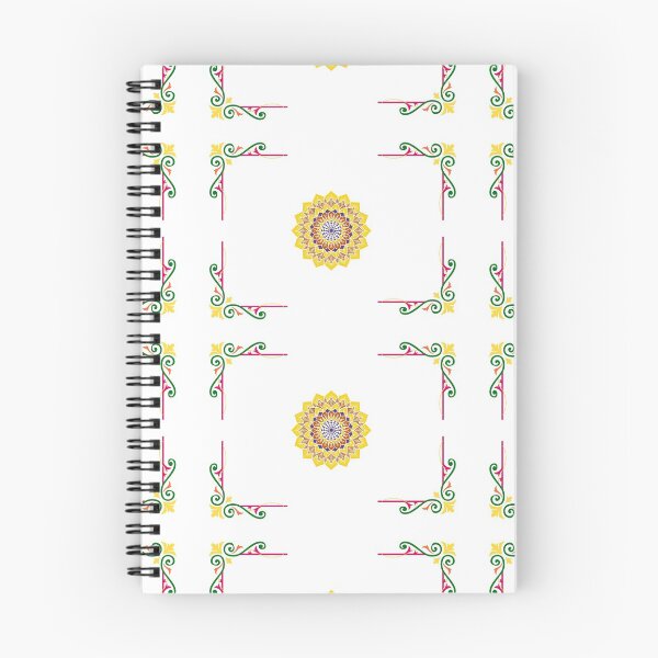Item preview, White background with Yellow Flower and Beautiful Corners designed and sold by Mamta Thakkar.