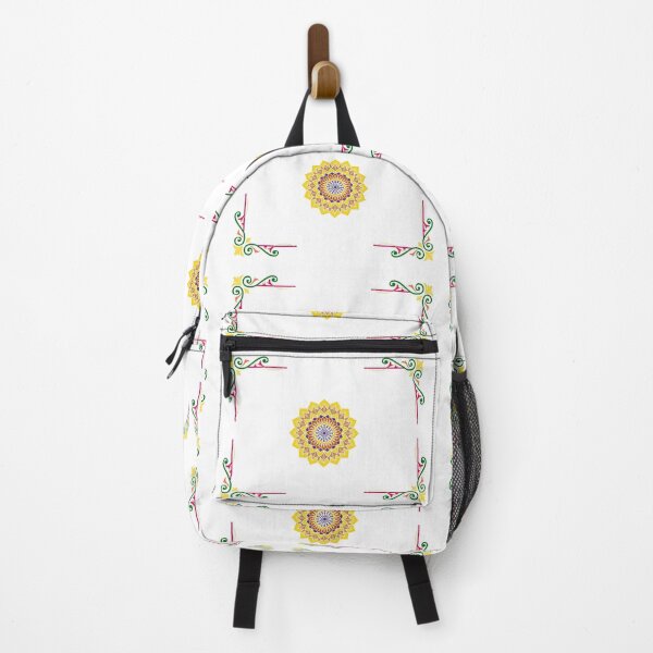 Item preview, White background with Yellow Flower and Beautiful Corners designed and sold by Mamta Thakkar.
