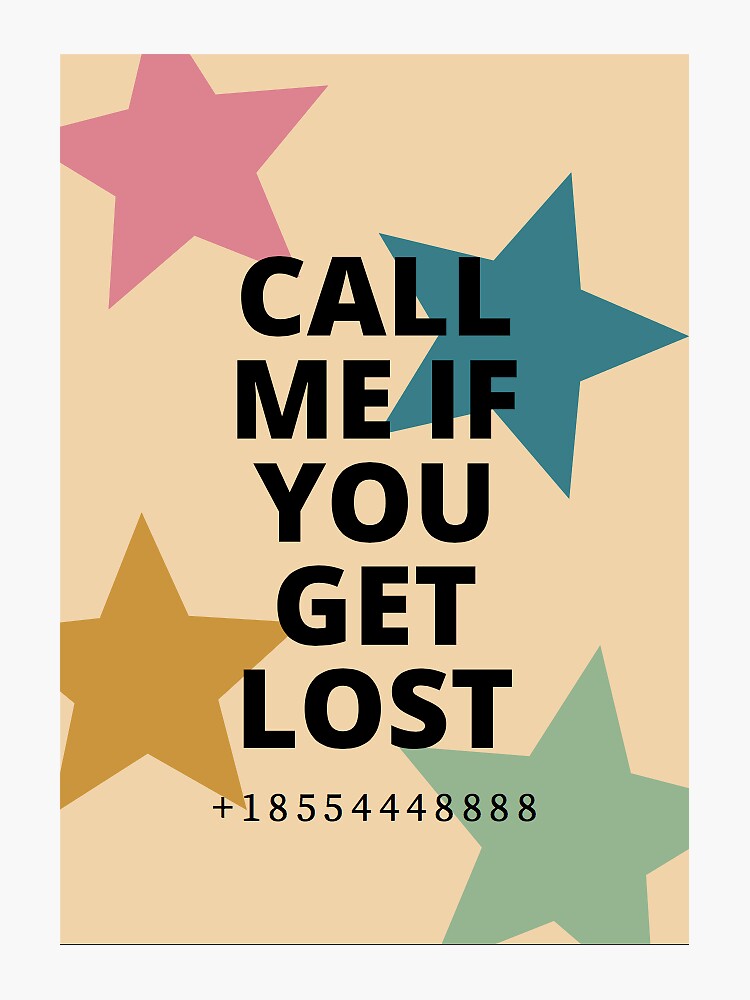 call me if you get lost card