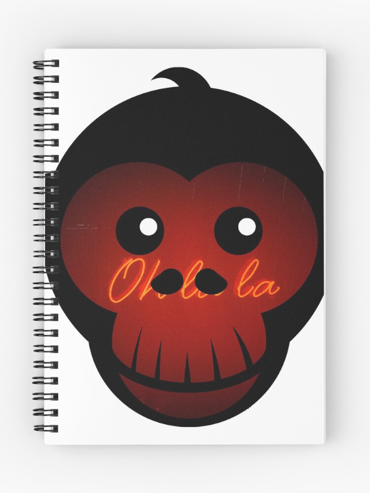 Thumbnail 1 of 3, Journal, Neon Sign Monkey Face designed and sold by BuzzySpaceBee.