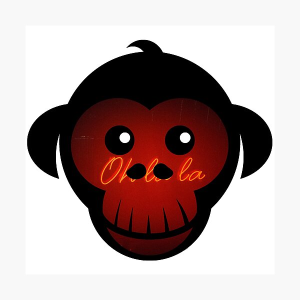 Item preview, Neon Sign Monkey Face designed and sold by BuzzySpaceBee.
