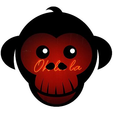 Artwork thumbnail, Neon Sign Monkey Face by BuzzySpaceBee