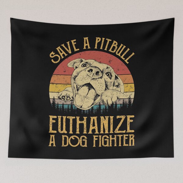 Item preview, Vintage Save A Pitbull Euthanize A Dog Fighter designed and sold by russellsteve.