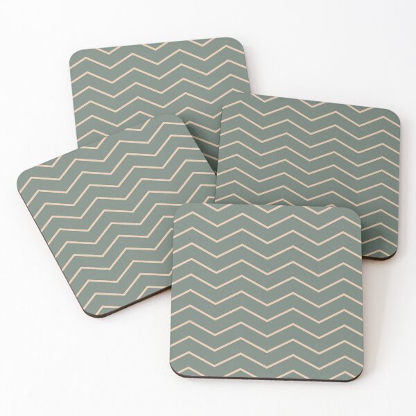 Item preview, Olive Green Neutral Chevron Pattern designed and sold by ind3finite.
