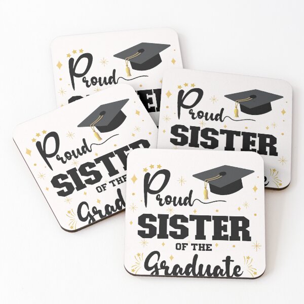 Item preview, Proud Sister Of The Graduate | Bold Black Text Family Graduation designed and sold by Estrytee.