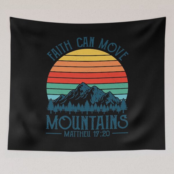 Item preview, Vintage Retro Faith Can Move Mountains Christian designed and sold by russellsteve.