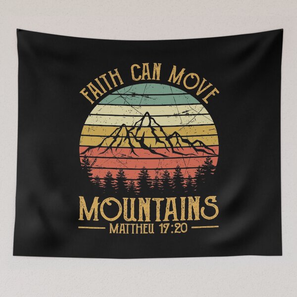 Item preview, Vintage Retro Faith Can Move Mountains Christian designed and sold by russellsteve.