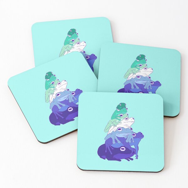 Item preview, Gay Pride Frog Stack (green and blue) designed and sold by Josie Richey.