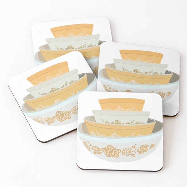 Item preview, Floral Pyrex Bowl Set designed and sold by catsdesignz.