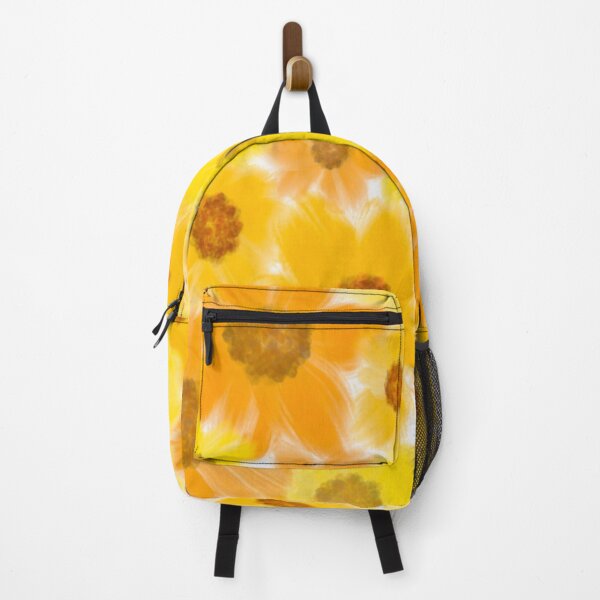Item preview, Yellow Orange Daisy Sunflower Watercolor Acrylic Collage Pattern Design Painting designed and sold by AEJdesign.