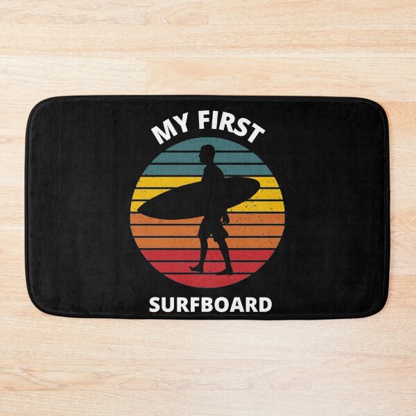 Item preview, My First Surfboard - Retro Surfer designed and sold by BellaVille.