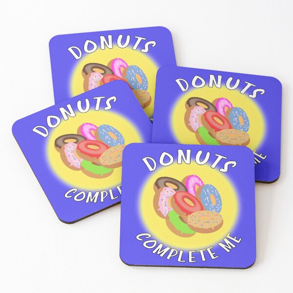 Item preview, Donuts Complete Me Design - Assortment of Donuts on a Yellow BG designed and sold by ThisNThatImages.