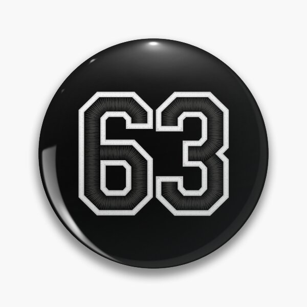 Item preview, 63 Black Jersey Sports Number sixty-three Football 63 designed and sold by elhefe.