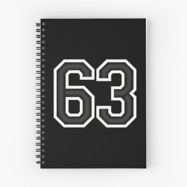 Item preview, 63 Black Jersey Sports Number sixty-three Football 63 designed and sold by elhefe.
