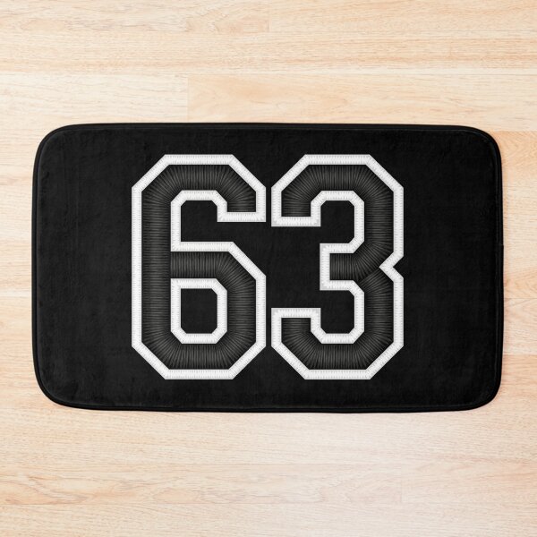 Item preview, 63 Black Jersey Sports Number sixty-three Football 63 designed and sold by elhefe.
