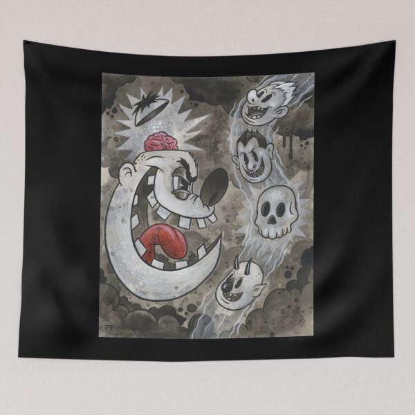 Item preview, CRAZY FACE AND THE BRAIN POPPER cuphead game classic designed and sold by PamelaRoberta4.