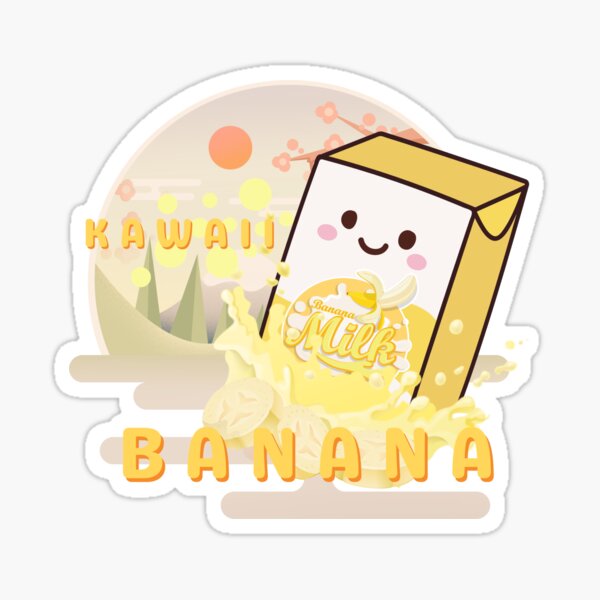 Kawaii Banana Milk Milk Banana Cartoon Sticker By Soffylee586