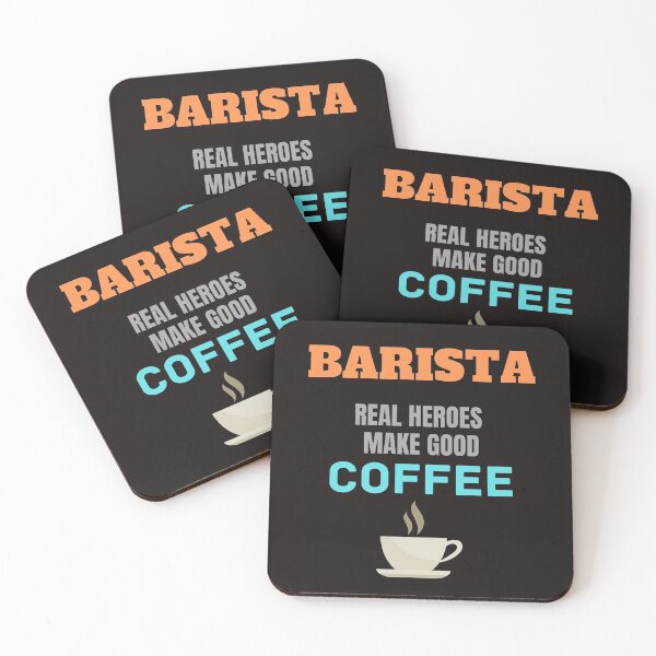 Item preview, Barista Real Heroes Make Good Coffee designed and sold by ProBatavian.