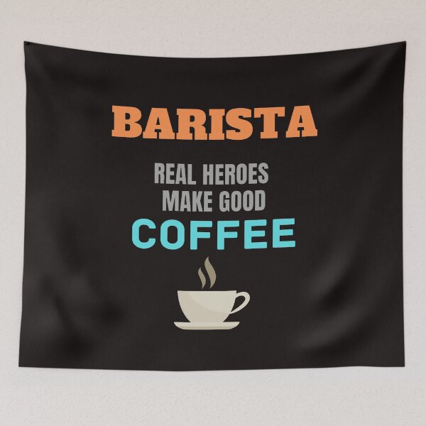Item preview, Barista Real Heroes Make Good Coffee designed and sold by ProBatavian.