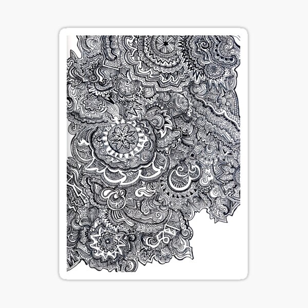 Item preview, Black and White Sun Doodle designed and sold by Hannah Staab.