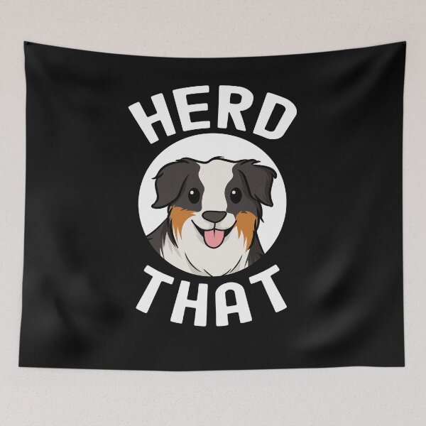 Item preview, Funny Herd That Red Merle Aussie Dog Australian Shepherd designed and sold by dachashcraft.