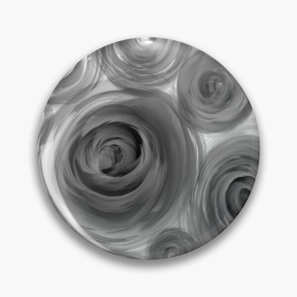 Item preview, Black and White (gray) Garden Rose Watercolor Acrylic Collage Pattern Design Painting designed and sold by AEJdesign.
