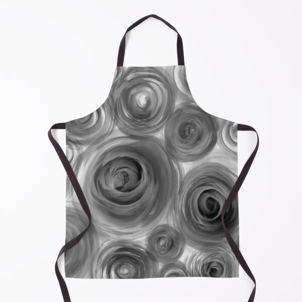 Item preview, Black and White (gray) Garden Rose Watercolor Acrylic Collage Pattern Design Painting designed and sold by AEJdesign.