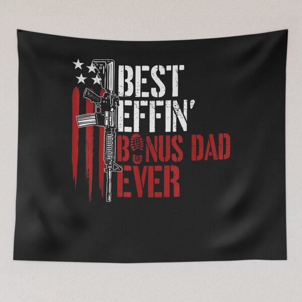 Item preview, Mens Best Effin’ Bonus Dad Ever Daddy Gun Rights American Flag T-Shirt designed and sold by Ultimate-Capeto.