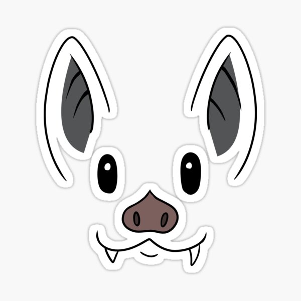 "Black Bat Face" Sticker for Sale by boobear247 Redbubble