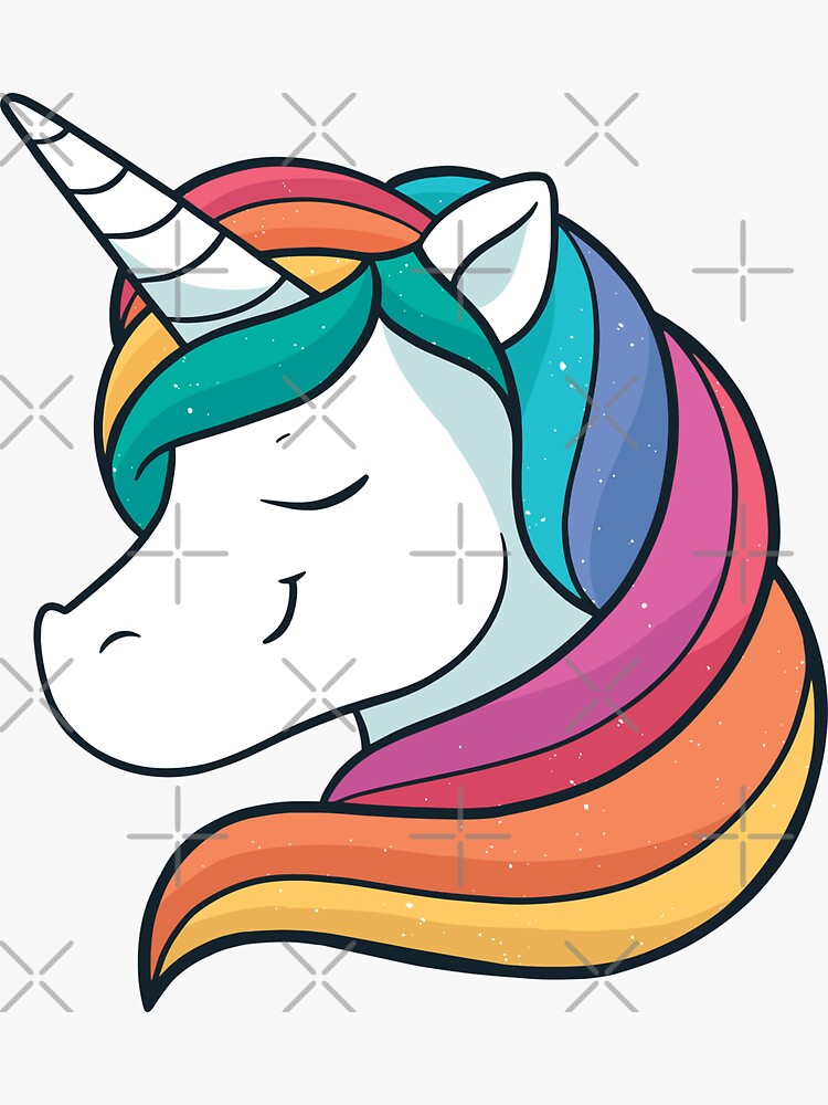 Lgbtq Pride Rainbow Unicorn Sticker For Sale By Abeer Style Redbubble