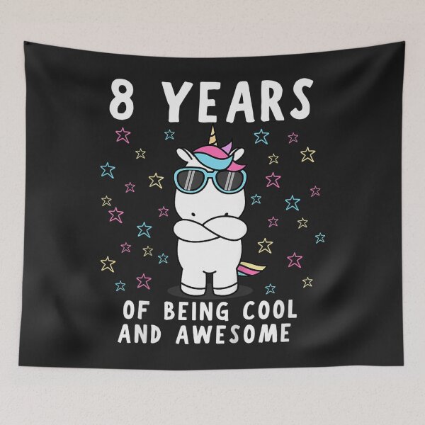 Item preview, Kids 8th birthday girl 8 years unicorn gift designed and sold by vlilliesnx.
