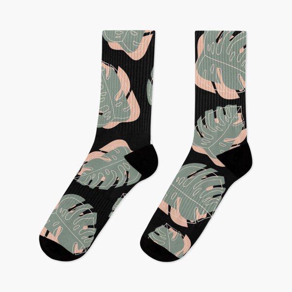 Item preview, Pink and green leaves floral pattern designed and sold by Divaan.