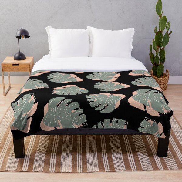 Item preview, Pink and green leaves floral pattern designed and sold by Divaan.