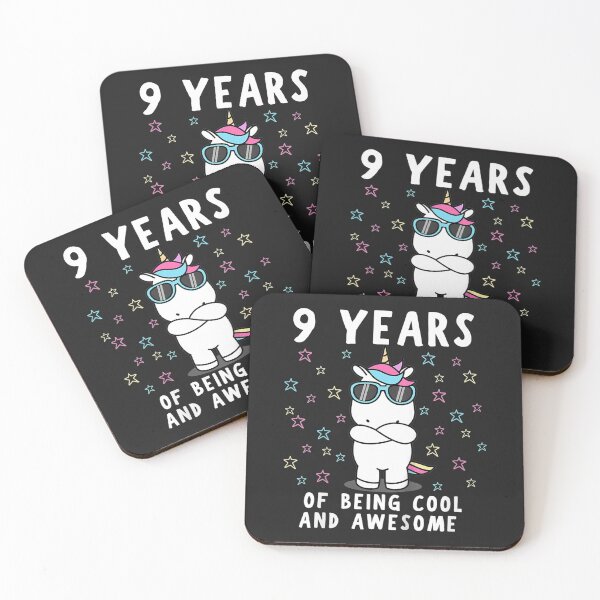 Item preview, Kids 9th birthday girl 9 years unicorn gift designed and sold by vlilliesnx.
