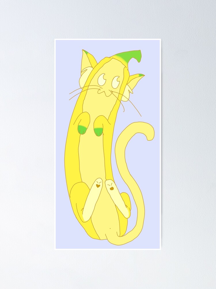 "Banana Cat" Poster by MesozoicArt Redbubble