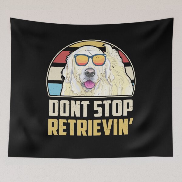 Item preview, Funny Vintage Dont Stop Retrieving English Cream Golden Retriever designed and sold by sotojacob.