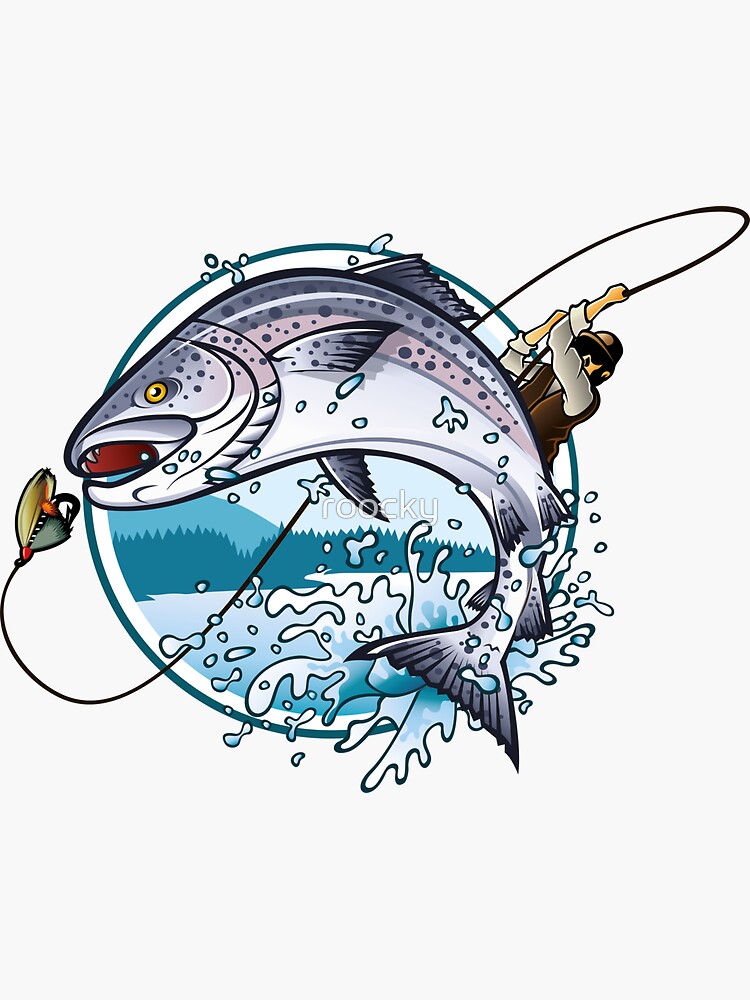 Salmon Fishing | Sticker