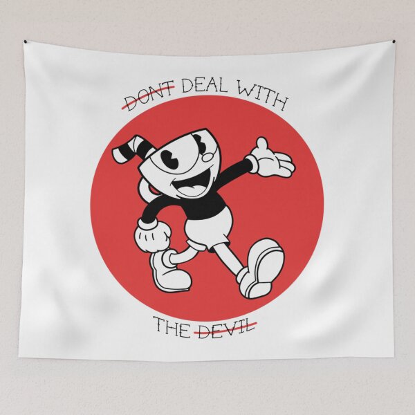 Item preview, don't deal with the devil cuphead sticker classic  designed and sold by PamelaRoberta4.