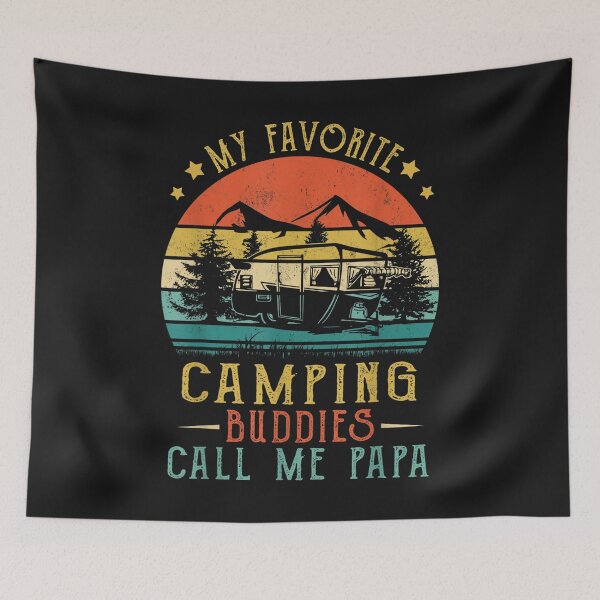 Item preview, Mens My Favorite Camping Buddies Call Me Papa Vintage Fathers Day T-Shirt designed and sold by Ultimate-Capeto.