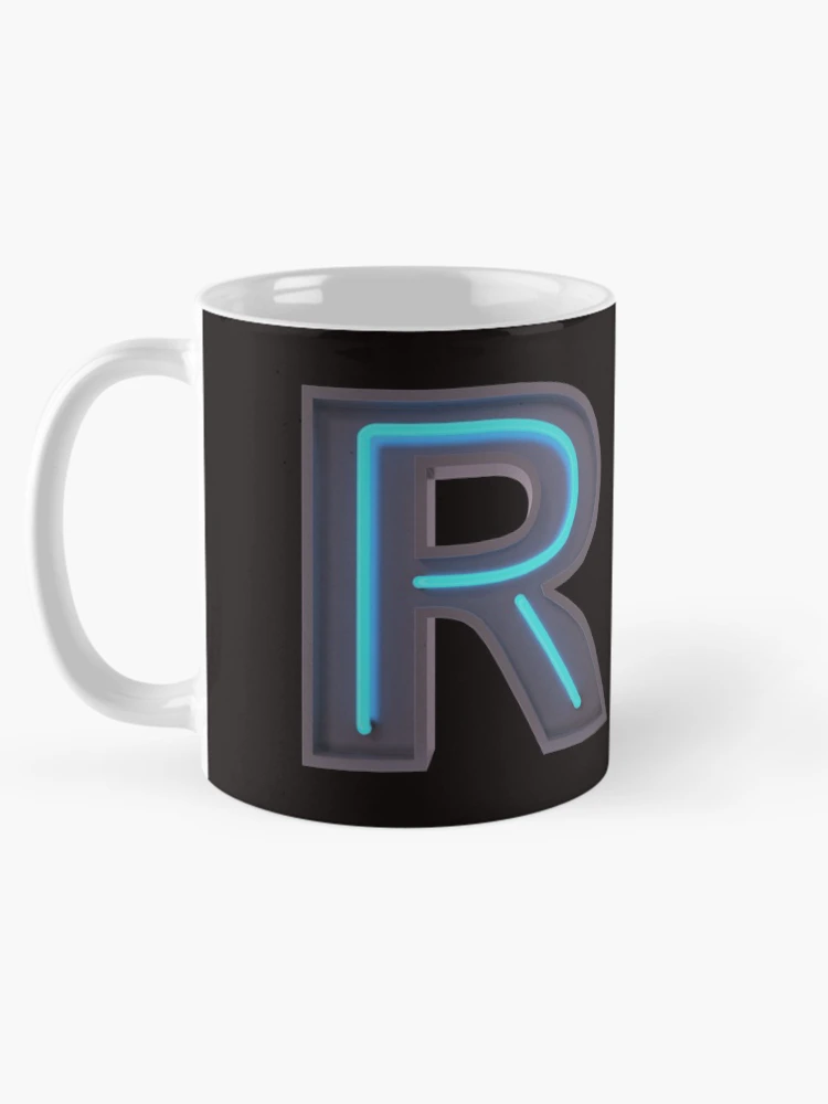 Thumbnail 5 of 6, Coffee Mug, Neon Letter Sign R- initial designed and sold by Ruby Jackson.
