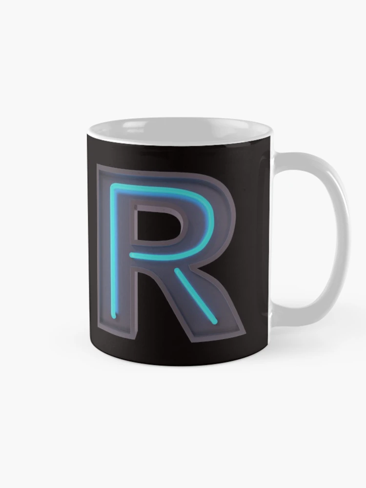 Thumbnail 3 of 6, Coffee Mug, Neon Letter Sign R- initial designed and sold by Ruby Jackson.
