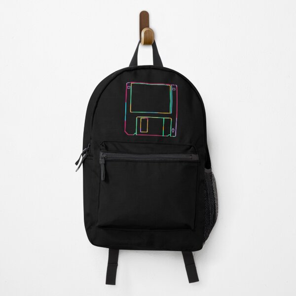 Item preview, Neon floppy Disk Outline Black designed and sold by Shiny Plastic Rainbow.