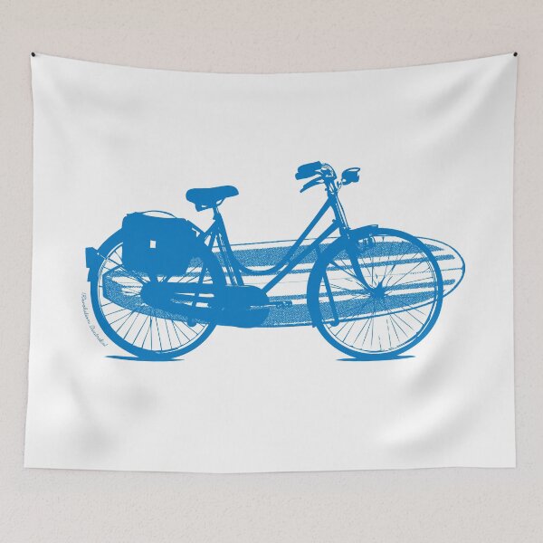 Item preview, bike with surfboard blue. designed and sold by Revolution  Australia.